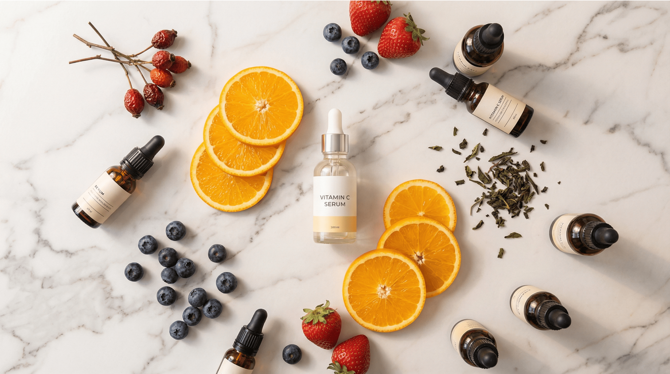 Antioxidant-rich berries and ingredients for healthy skincare