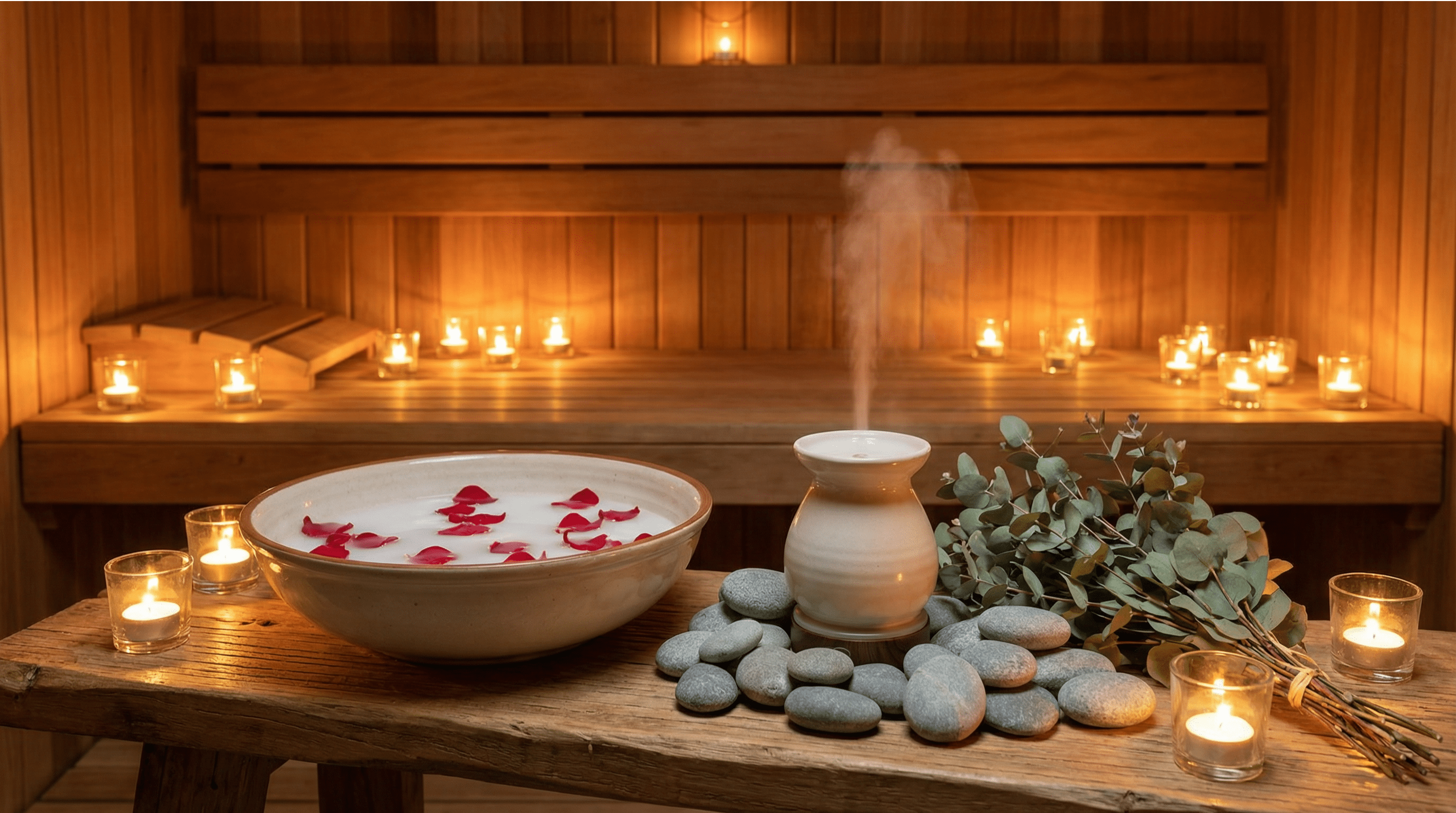 Relaxing holistic setup for managing stress and well-being