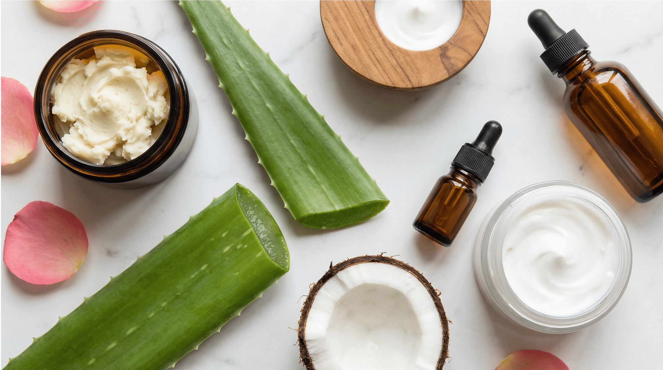 Natural moisturizers and botanical ingredients for hydrated skin
